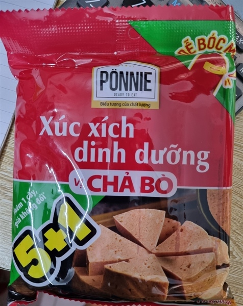 XÚC XÍCH PONNIE VỊ CHẢ BÒ - Thùng