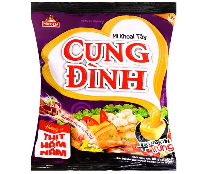 Mì Khoai Tây Cung Đình Thịt Hầm Nấm Gói 80g - chục