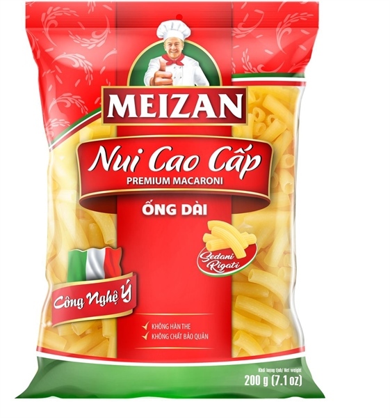 Nui cao cấp Meizan ống dài 200g - Gói