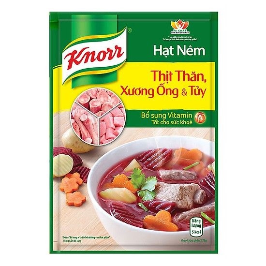Hạt Nêm Knorr Thịt Thăn, Xương Ống Và Tủy Gói 170g - Gói
