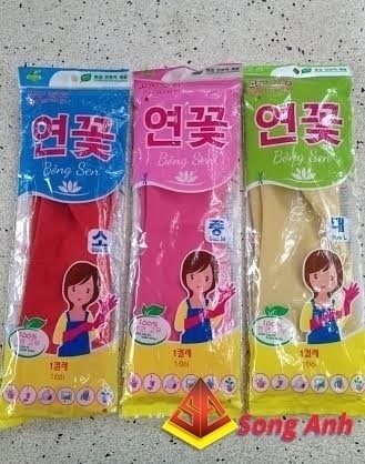 GĂNG TAY CAO SU BÔNG SEN LOẠI DÀI SIZE L - đôi