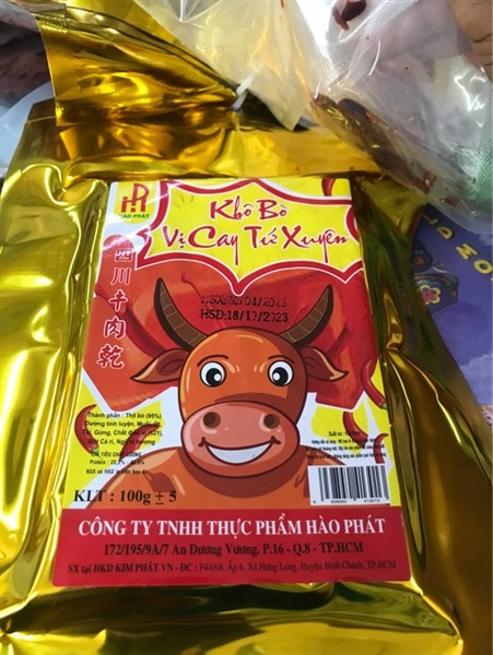 Khô bò vị cay Tứ Xuyên 100g