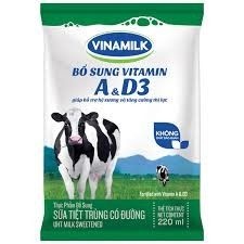 SỮA TIỆT TRÙNG CÓ ĐƯỜNG VINAMILK 220ML