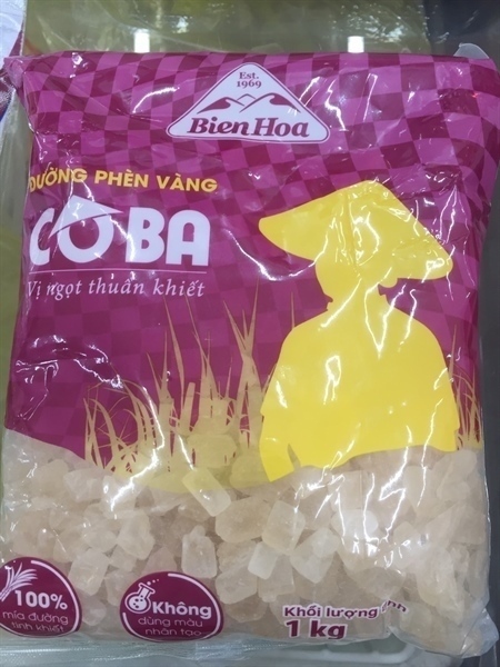 ĐƯỜNG PHÈN VÀNG BIÊN HÒA CÔ BA 1KG 20G/B