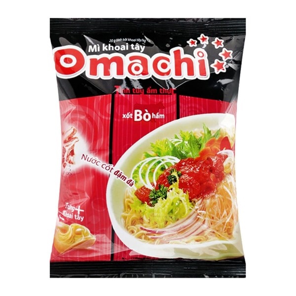 Mì Omachi xốt bò hầm gói 80g 30 gói